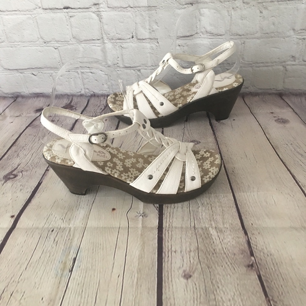 Nina Kids Girls WHITE Strappy Sandals Size 5M - Picture 11 of 11